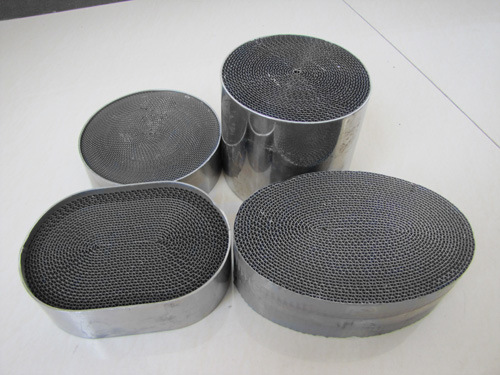 Honeycomb Metallic/Metal Catalytic Substrate for Universal Exhaust System